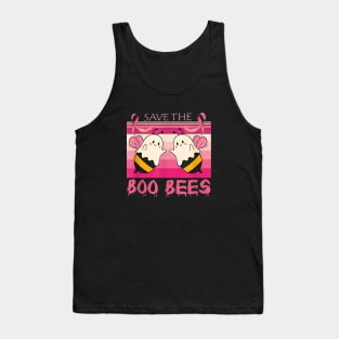 Save The Boo Bees Halloween Funny Breast Cancer Awareness Tank Top